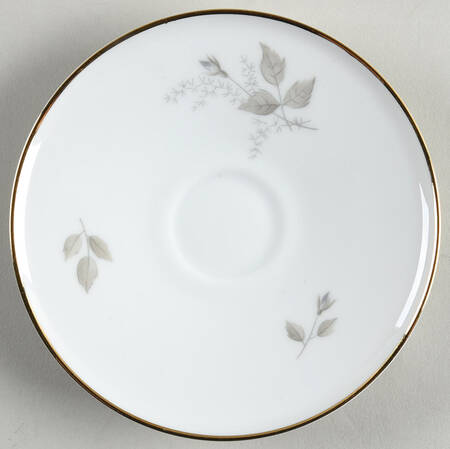 Grey Rose Gold Trim Saucer for Demitasse Cup