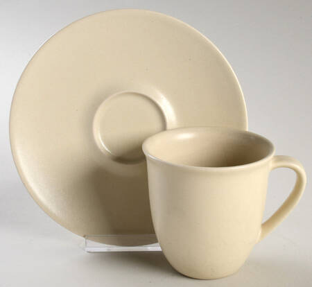 Collection Matte Sand Flat Cup & Saucer Set