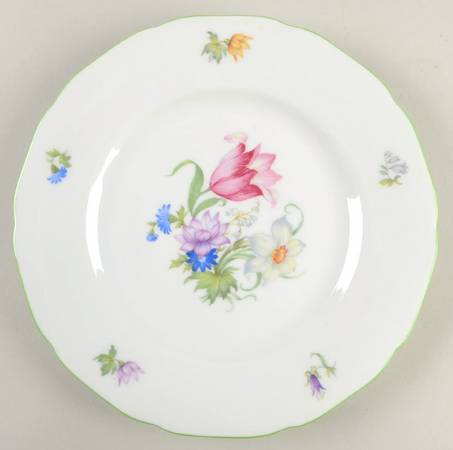 5873 Green Trim Salad Plate