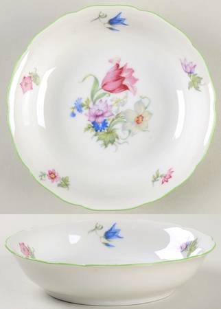 5873 Green Trim Fruit/Dessert (Sauce) Bowl
