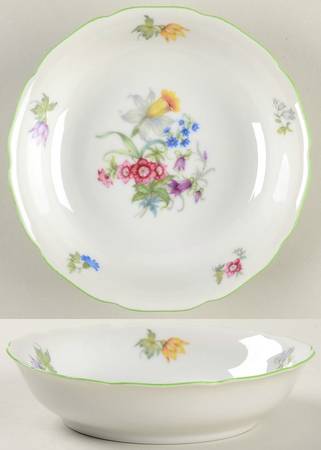 5873 Green Trim Fruit/Dessert (Sauce) Bowl