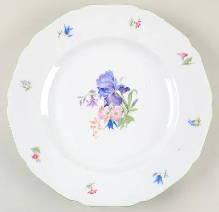 5873 Green Trim 12" Chop Plate (Round Platter)