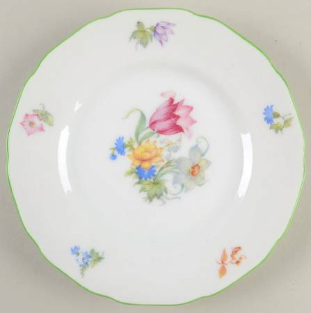 5873 Green Trim Bread & Butter Plate