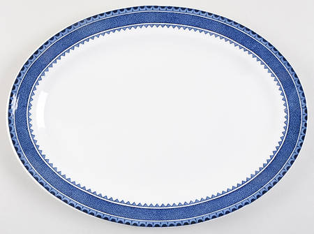 Princess Blue (No Gold) 14" Oval Serving Platter