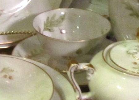 17348 (White) Footed Cup & Saucer Set