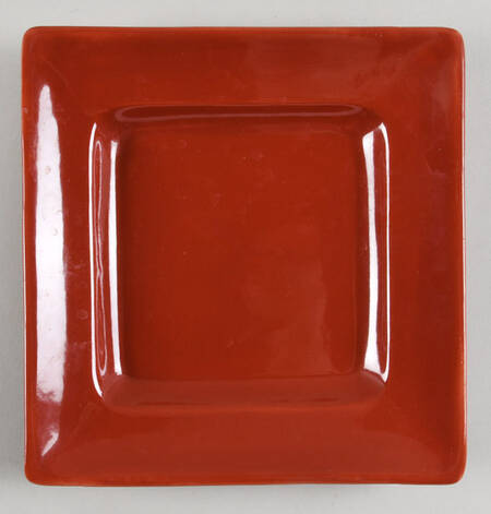 Barcelona-Red Square Salad Plate