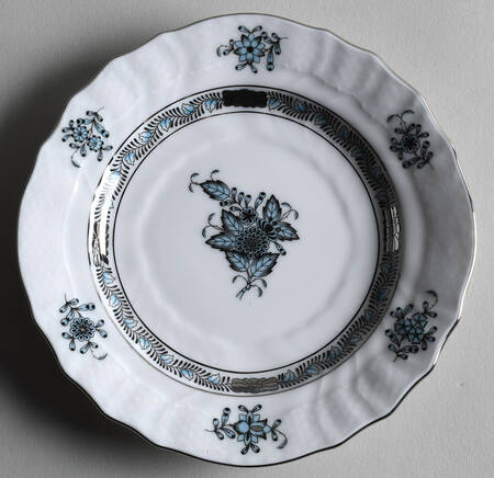 Chinese Bouquet Turquoise Bread & Butter Plate