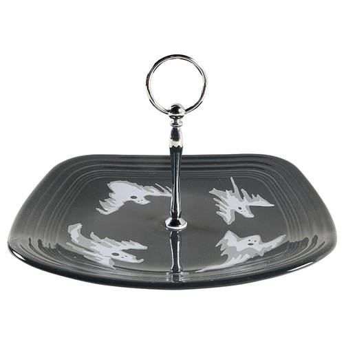 Fiesta Ghosts Square Serving Plate W/Handle (DPS)