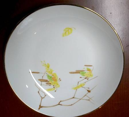 Autumn White Salad Plate