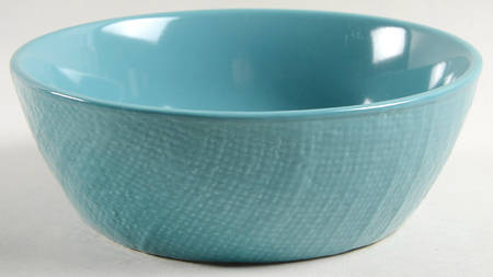 Burlap Aqua Soup/Cereal Bowl