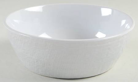 Burlap White Soup/Cereal Bowl