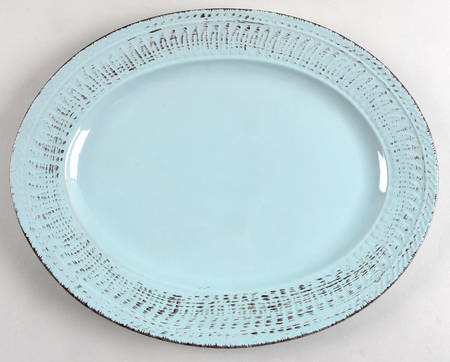 Cosenza Aqua 14" Oval Serving Platter