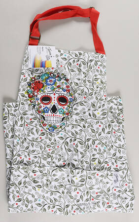 Fiesta Skull and Vine Sugar Cloth Kitchen Apron