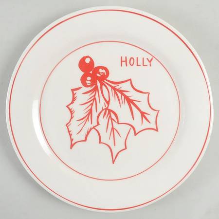 Vintage Christmas Salad/Dessert Plate