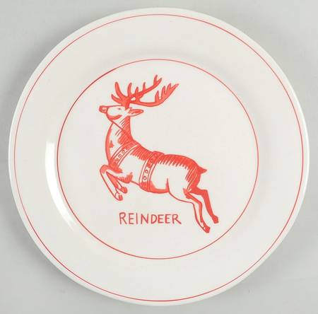 Vintage Christmas Salad/Dessert Plate