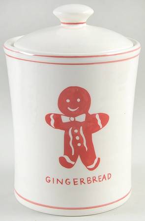 Vintage Christmas Large Canister & Lid
