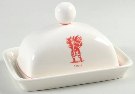 Vintage Christmas 1/4 Lb Covered Butter
