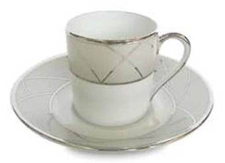 Clair de Lune Bistrot (Microwave Safe) Flat Demitasse Cup & Saucer Set