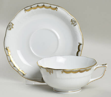 Princess Victoria Gray Footed Cup & Saucer Set