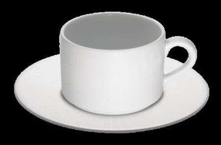 La Rosée Blanc Flat Cup & Saucer Set