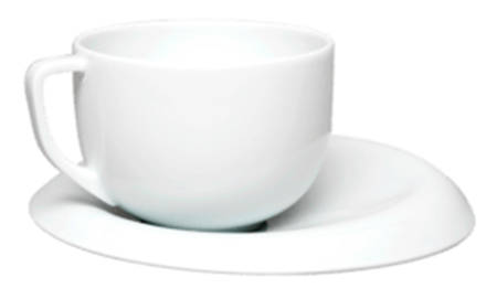 Recto Verso Flat Cup & Saucer Set