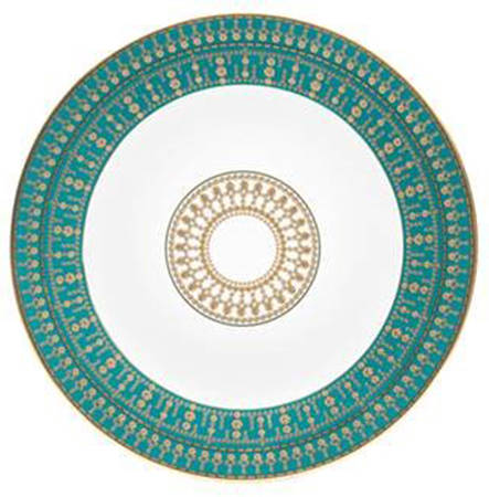 Tiara Peacock Blue Gold Service Plate (Charger)