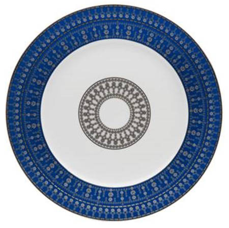 Tiara Peacock Blue Platinum Service Plate (Charger)