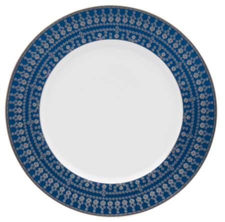 Tiara Peacock Blue Platinum Dessert/Pie Plate
