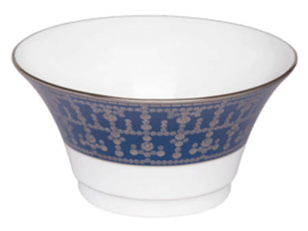 Tiara Peacock Blue Platinum Coupe Cereal Bowl