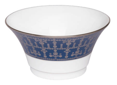 Tiara Prussian Blue Platinum Coupe Cereal Bowl