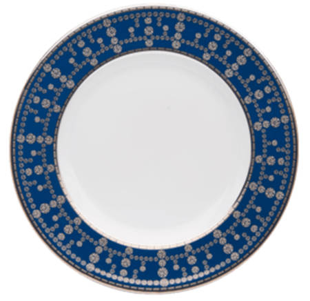 Tiara Prussian Blue Platinum Bread & Butter Plate