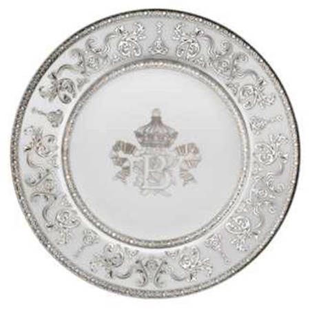 Couronne Imperiale White & Platinum Service Plate (Charger)