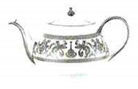 Couronne Imperiale Platinum & Ivory Teapot & Lid