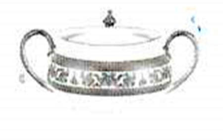 Couronne Imperiale Platinum & Ivory Sugar Bowl & Lid