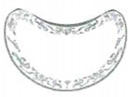 Couronne Imperiale Platinum & Ivory Crescent Salad Plate