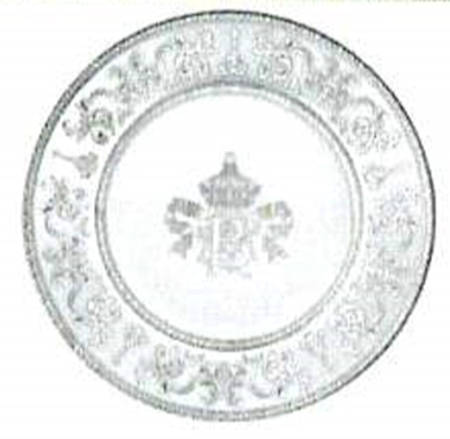 Couronne Imperiale Platinum & Ivory Service Plate (Charger)