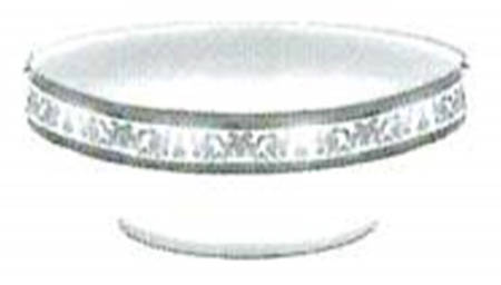 Couronne Imperiale Platinum & Ivory 9" Salad Serving Bowl