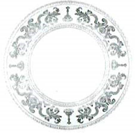 Couronne Imperiale Platinum & Ivory 12" Chop Plate (Round Platter)