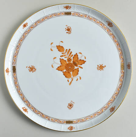 Chinese Bouquet Orange (AM) 12" Round Torte Plate