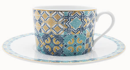 Portofino Flat Cup & Saucer Set
