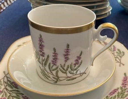 Caluna Vulgaris Flat Cup & Saucer Set