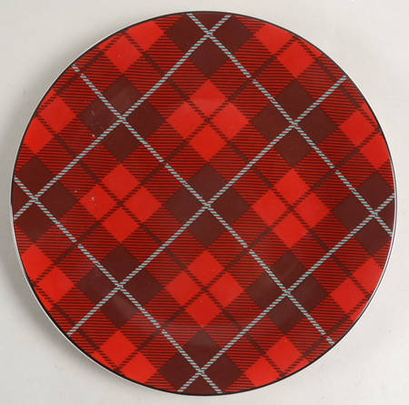 Christmas Plaid Salad Plate