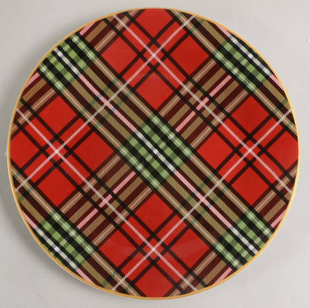 Christmas Plaid Salad Plate by Home Essentials