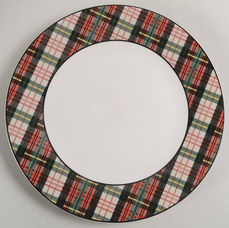 Christmas Plaid Dinner Plate