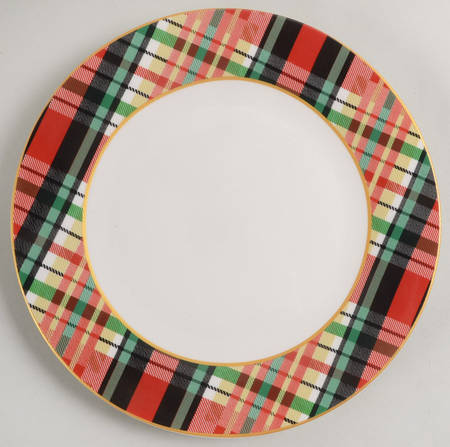 Christmas Plaid Dinner Plate