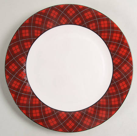 Christmas Plaid Dinner Plate