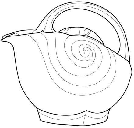 Teapots By Hall (Non-Pattern) Surfside Teapot & Lid