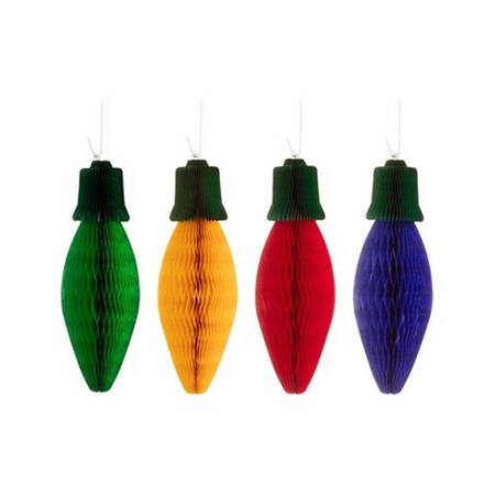 Table Decor Paper Christmas Lights - Set of 4