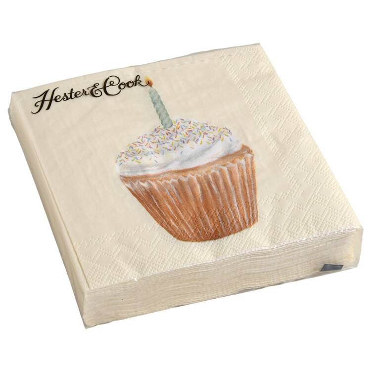 Table Decor Pack of 20 Cupcake Paper Cocktail Napkins