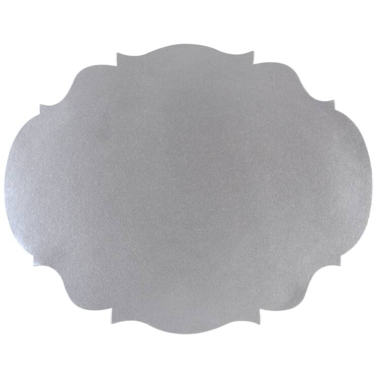 Table Decor Die-Cut Silver French Frame Placemat-12 Sheets